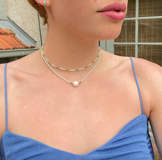 Double Layer Pearl Necklace